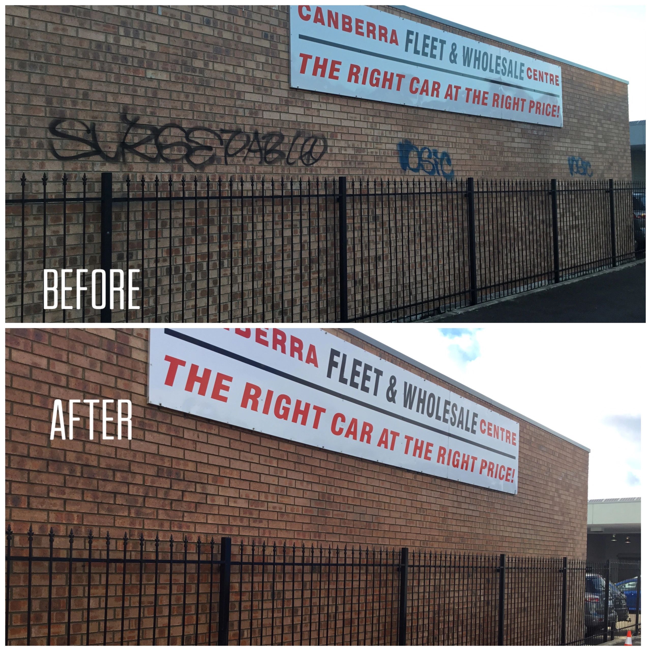 Graffiti removal in Canberra for local business