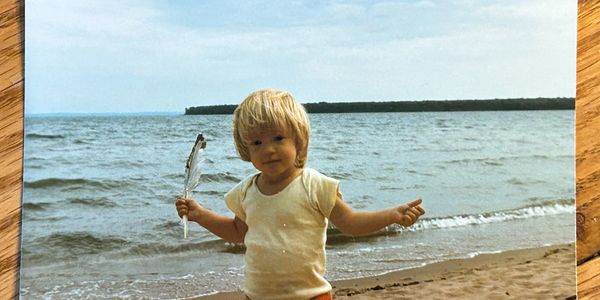 Me on Lake Superior as a kid