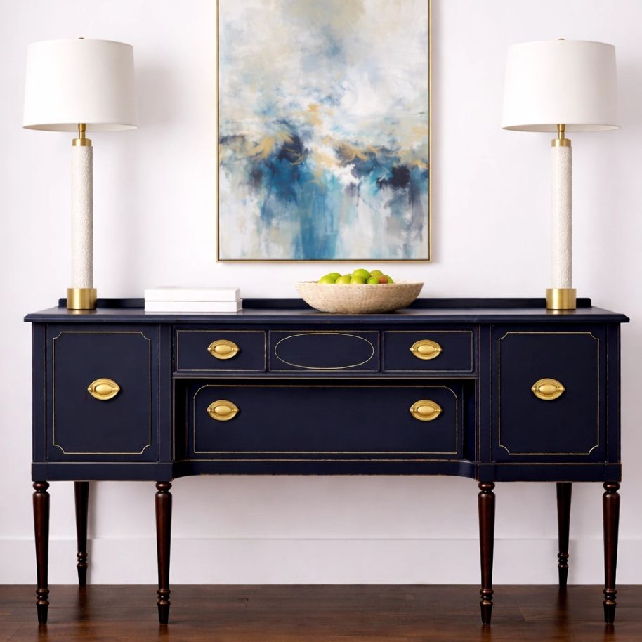 Custom painted buffet