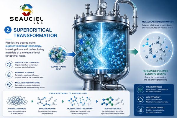 Supercritical transformation breaks down plastics at molecular level for reuse.