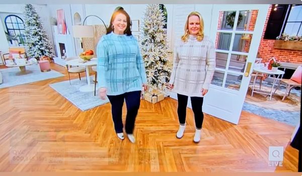 Dawn QVC Modeling Sweater