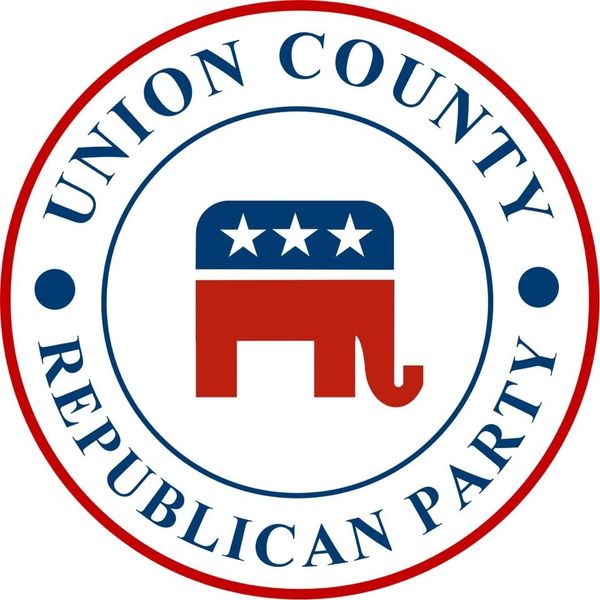 Union County Republican Party logo with elephant symbol and stars.