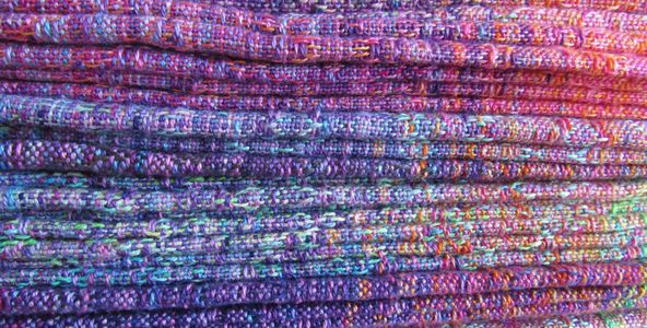 Hand Woven Fabric from Old Mill Yarn, Mill End and Discount Yarns. Cottons, Woolens, Silks and Rayon