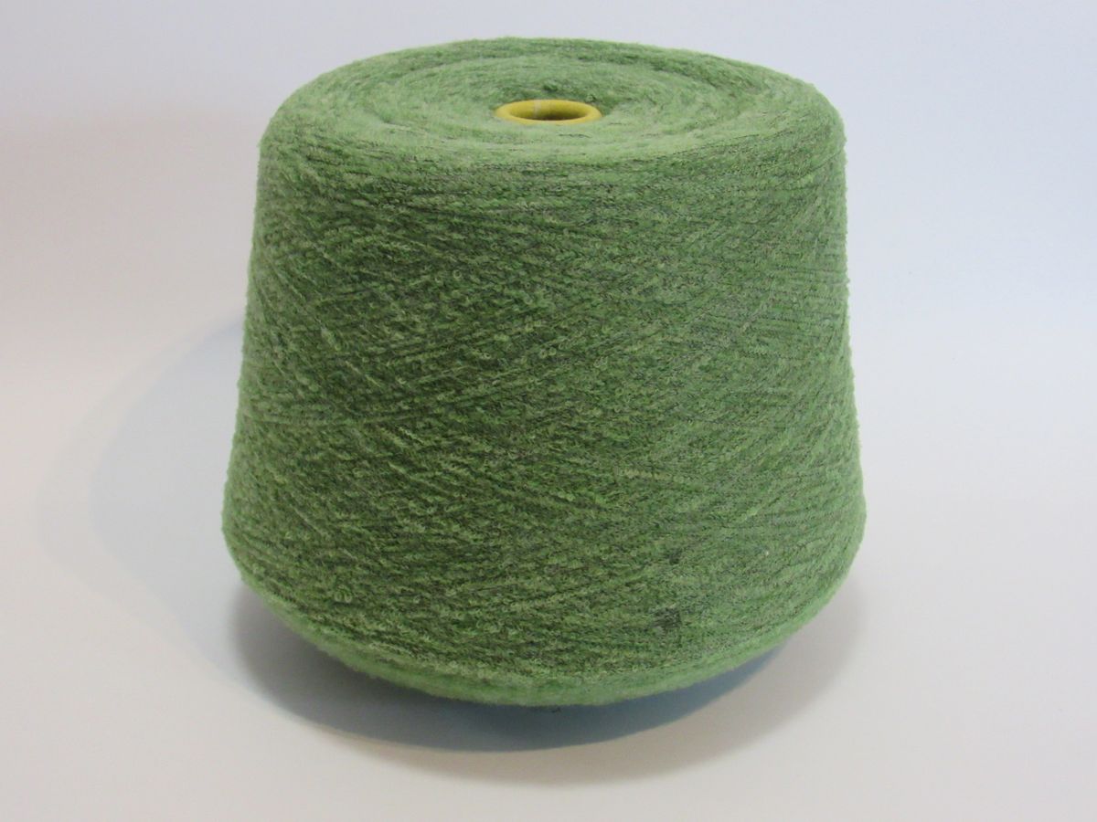 Fantasia, Moss Green Heather, 70%/30% Virgin Wool/Poly, Mousse/ Loop ...