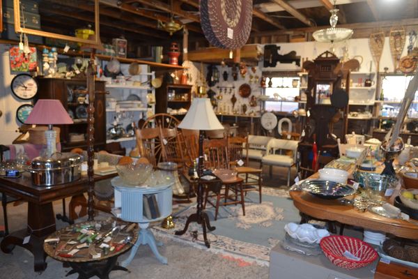 photo of inside our garage with antiques. Five buildings in total full of antiques,