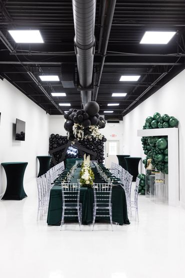 All White Venue 
Dinning Style Tables
Birthday Dinner