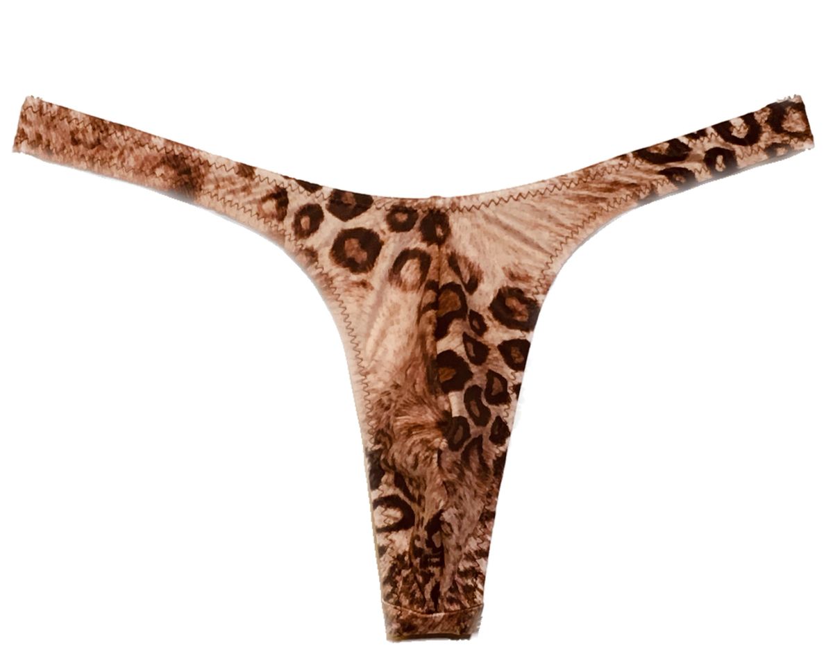Brushed Leopard Super Slim Ed Thong Swimsuit 2232