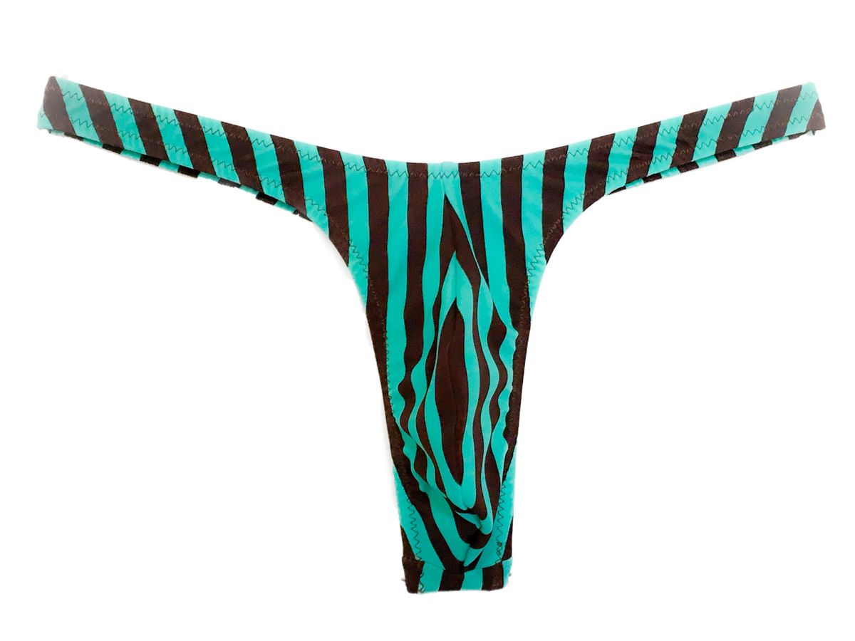 Chocolate Mint Stripe Super Slim ED* Thong * Swimsuit