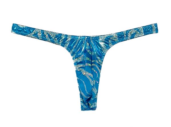 Hologram Suspender Thongback Swimsuit in Black main image 1