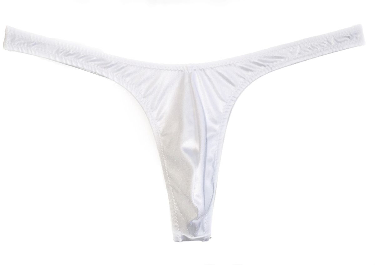 White Wet Look Super Slim ED* Thong * Swimsuit