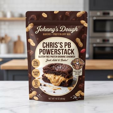 Johnny's Dough Chris's PB Powerstack gluten-free protein brownie sandwich mix.