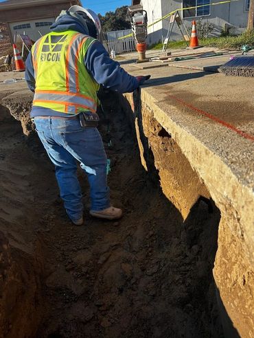 Man working on underground system.