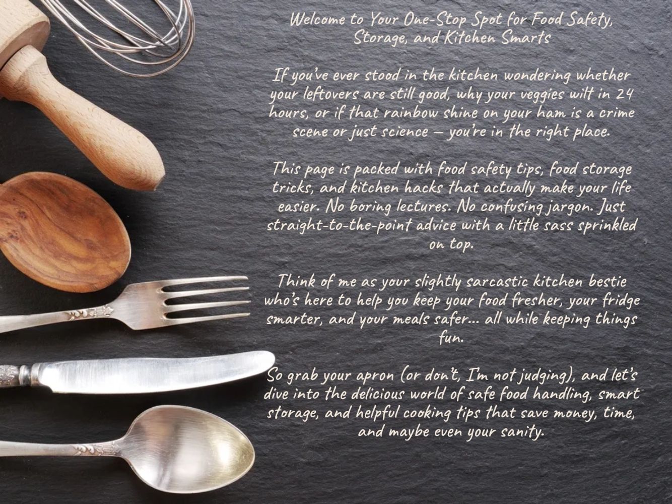 My Sassy Kitchen welcome message