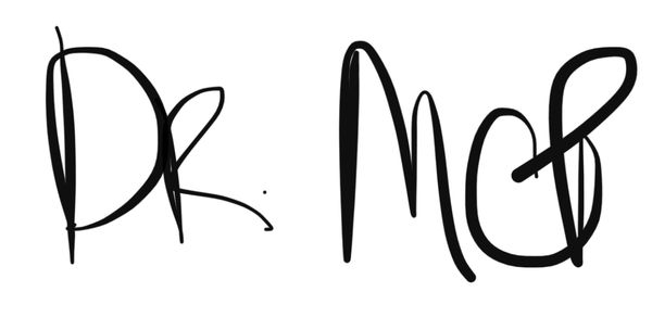 Handwritten signature reading 'Dr. McP'.