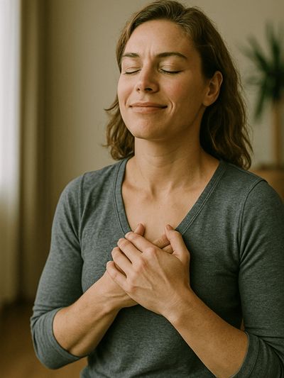 Adult receiving EMDR therapy for trauma recovery at Frame of Heart Counseling