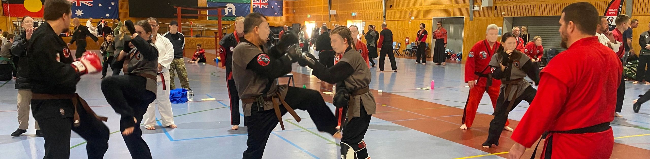 Anderson Bushi Kai Karate students sparring in kumite