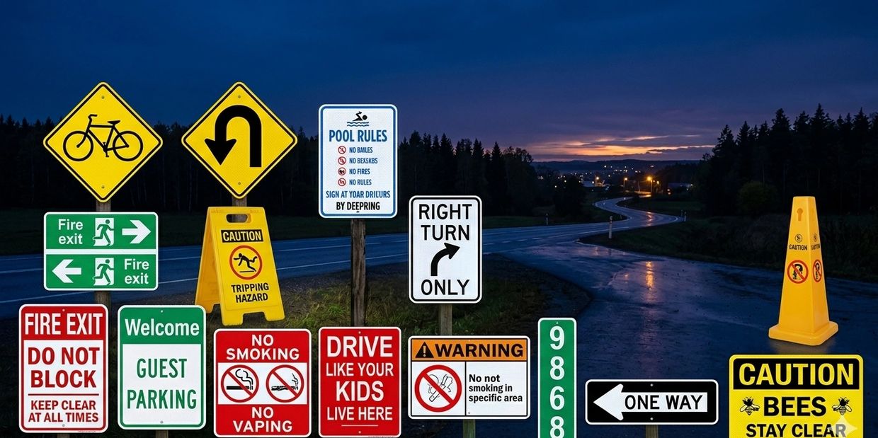 ptransparent ink on reflective road signs and safety signage showing vibrant colors and clear retror