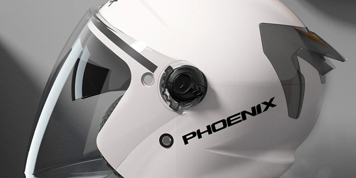 Motorcycle Helmet - Screen Printing Logo Effect Display on Plastic Surface