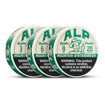 Mountain Wintergreen displayed in 3, 6, and 9 mg. Click for a 10% off ALP discount code