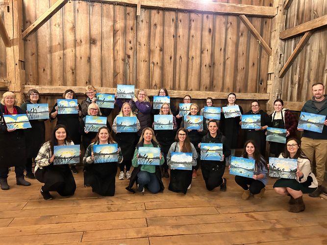 Paint Night Team Building Hamilton