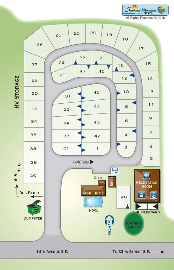 A site map for sun lake