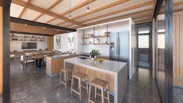 Diseño arquitectonico residencial, casa de campo en el volcan, san salvador, El Salvador BIOMAS