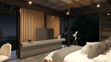 Diseño arquitectonico residencial, casa de campo en el volcan, san salvador, El Salvador BIOMAS