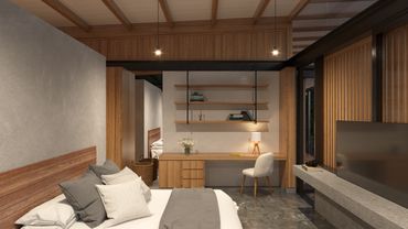 Diseño arquitectonico residencial, casa de campo en el volcan, san salvador, El Salvador BIOMAS