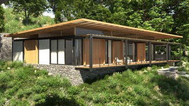 Diseño arquitectonico residencial, casa de campo en el volcan, san salvador, El Salvador BIOMAS