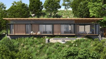 Diseño arquitectonico residencial, casa de campo en el volcan, san salvador, El Salvador BIOMAS