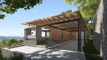 Diseño arquitectonico residencial, casa de campo en el volcan, san salvador, El Salvador BIOMAS