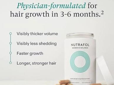 Nutrafol Women's Balance promotes hair growth with visible volume and strength.