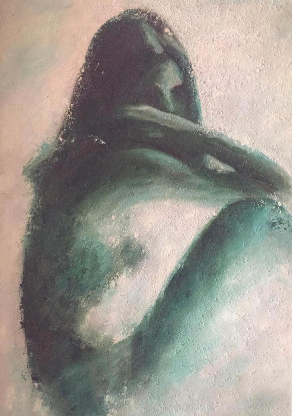 Mujer verde
Óleo sobre fibracel y tierras
50 x 70 cm