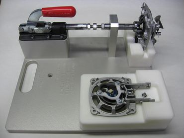CYLINDER HEAD ASSEMBLY FIXTURE STEEL FAN SETTING GAGE MOTOR PUSHER BENCH MOUNTING 2X FIXTURES