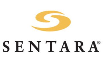 Sentara logo with stylized S symbol in yellow above the text.