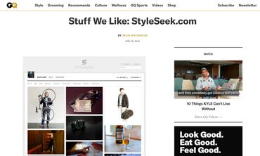 GQ USA Coverage Of StyleSeek