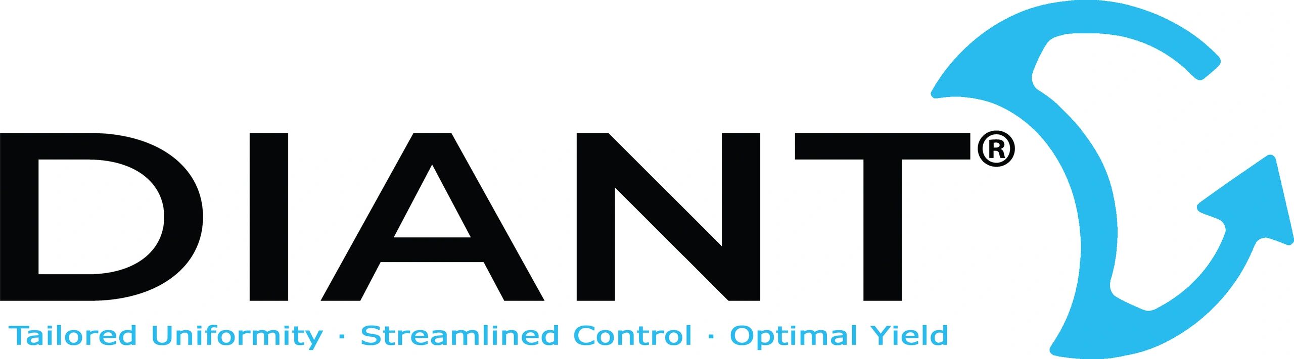 DIANT logo with tagline in blue and black.