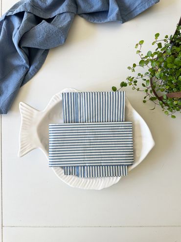 Pack of Blue Stripe Paper Napkins (20)
£5.00