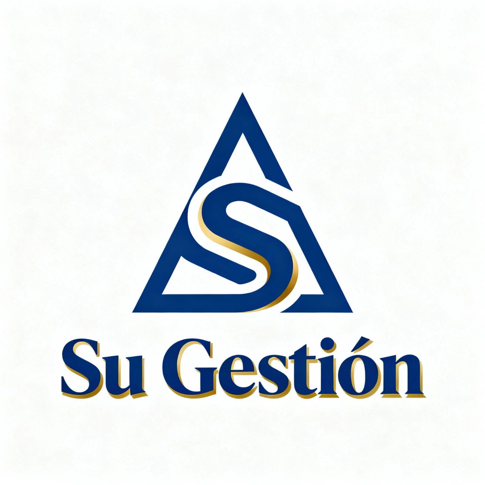 Logo featuring a stylized 'S' inside a blue triangle with 'Su Gestión' text below.