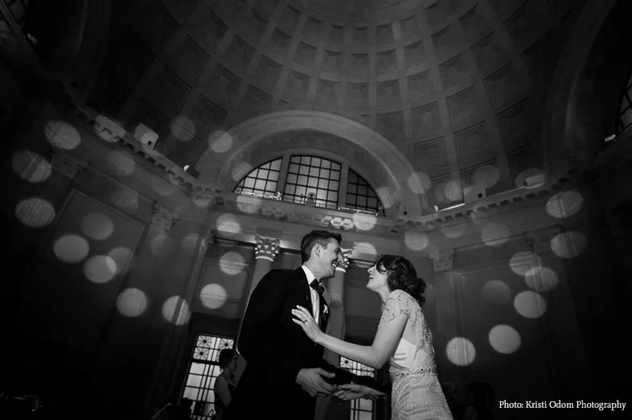 Bride and Groom at The Franklin Institute
