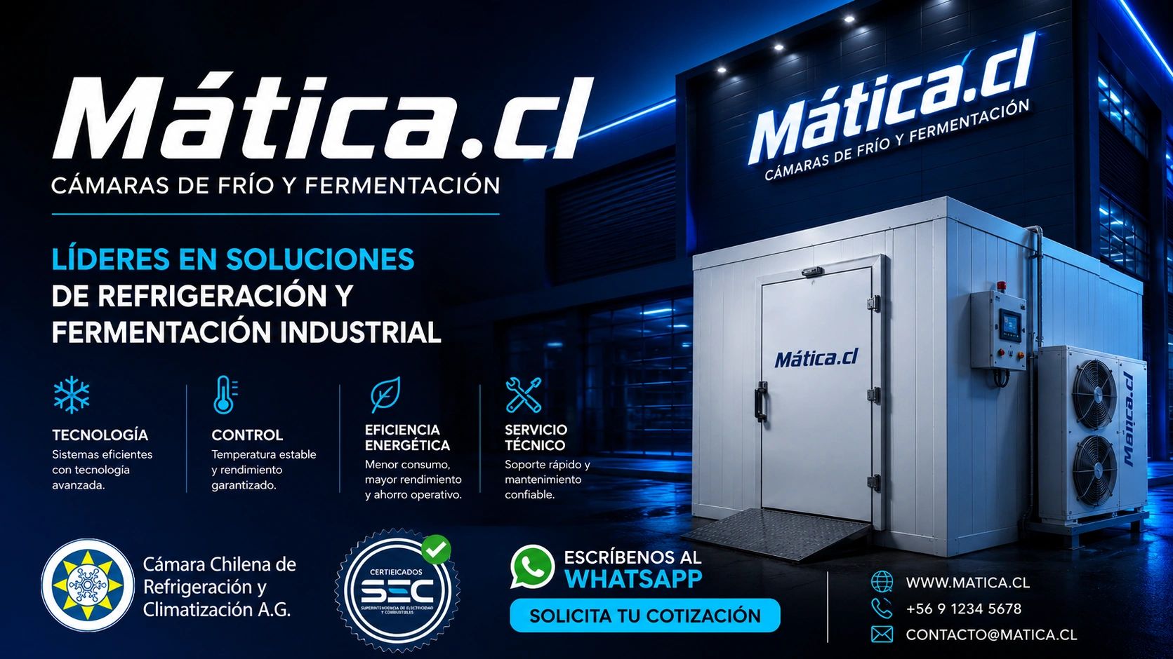 Mática.cl offers advanced industrial refrigeration and fermentation solutions with technical support.