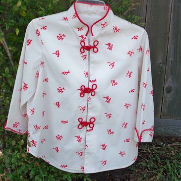 Add a mandarin collar to a collarless jacket. 