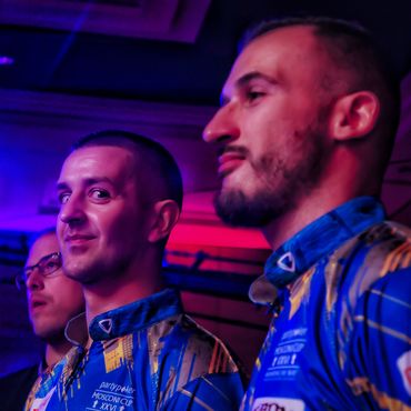 Jayson Shaw and Alex Kazakis represented Team Europe at the Mosconi Cup in Las Vegas. 
