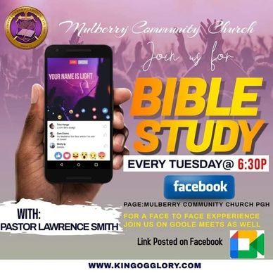 Join us Tuesday nights at 6:30pm for Dissecting Gods Word Bible study as we seek guidance from the H