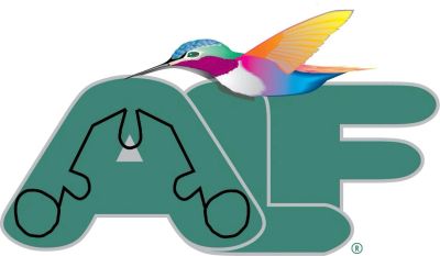 Logo featuring colorful hummingbird over stylized letters 'AF'.