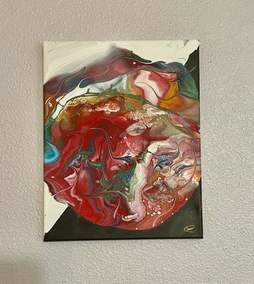 Galactic Drift - Fluid acrylic painting on canvas