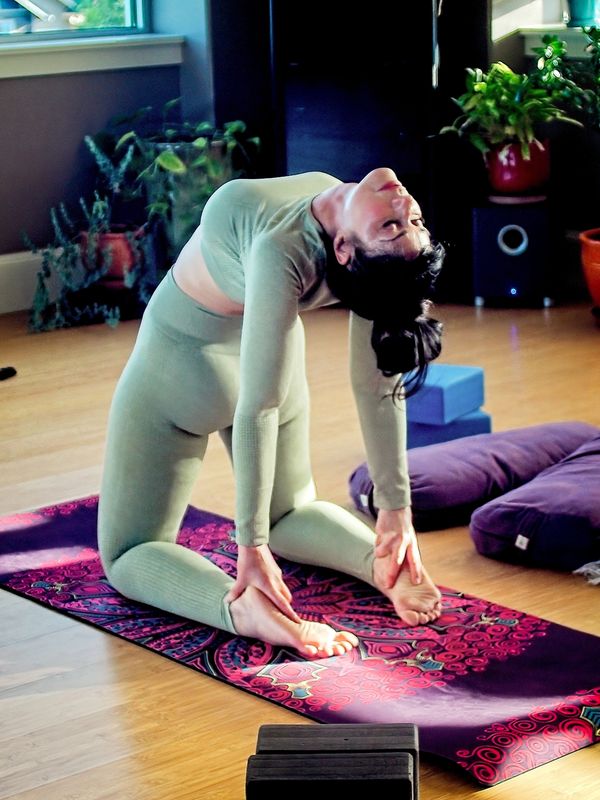 Patricia Barnett in Yoga Pose