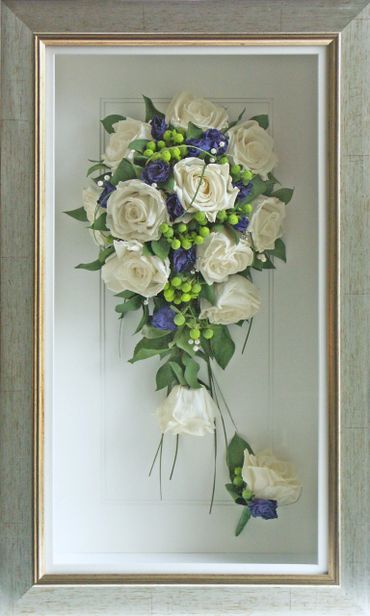 Preserved wedding bouquet. Freeze dried flowers. Created by The Flower Preservation Studio.