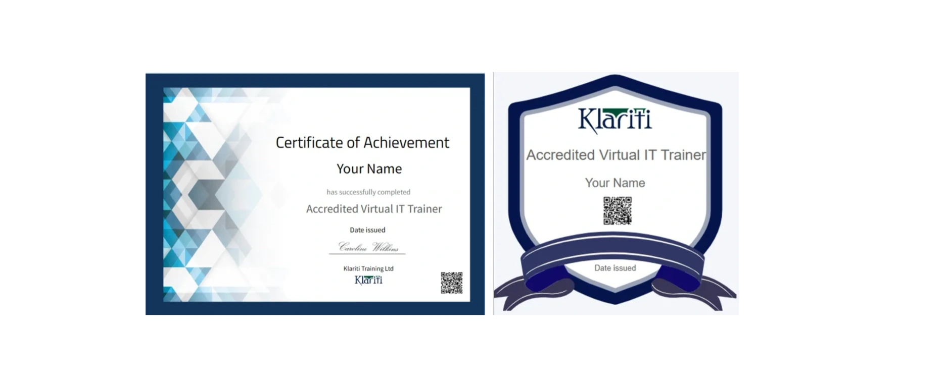AVIT certificate & badge example