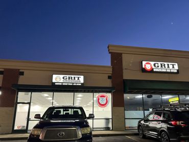 Exterior view of Grit Grounds Coffee located 4808 East Sprague Ave, Spokane Valley, WA.